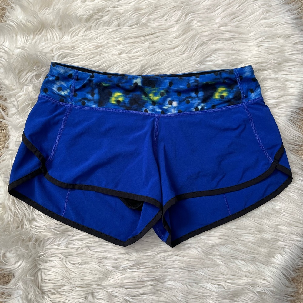 {Lululemon} Run: Speed Short Stretch in Sapphire Blue / Washi Weave Angel - 6